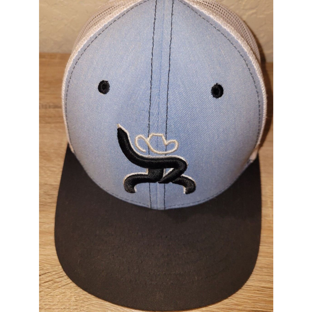 Hooey Youth Adjustable Snapback Mesh Golf Logo Baseball Cap Hat Blue & White